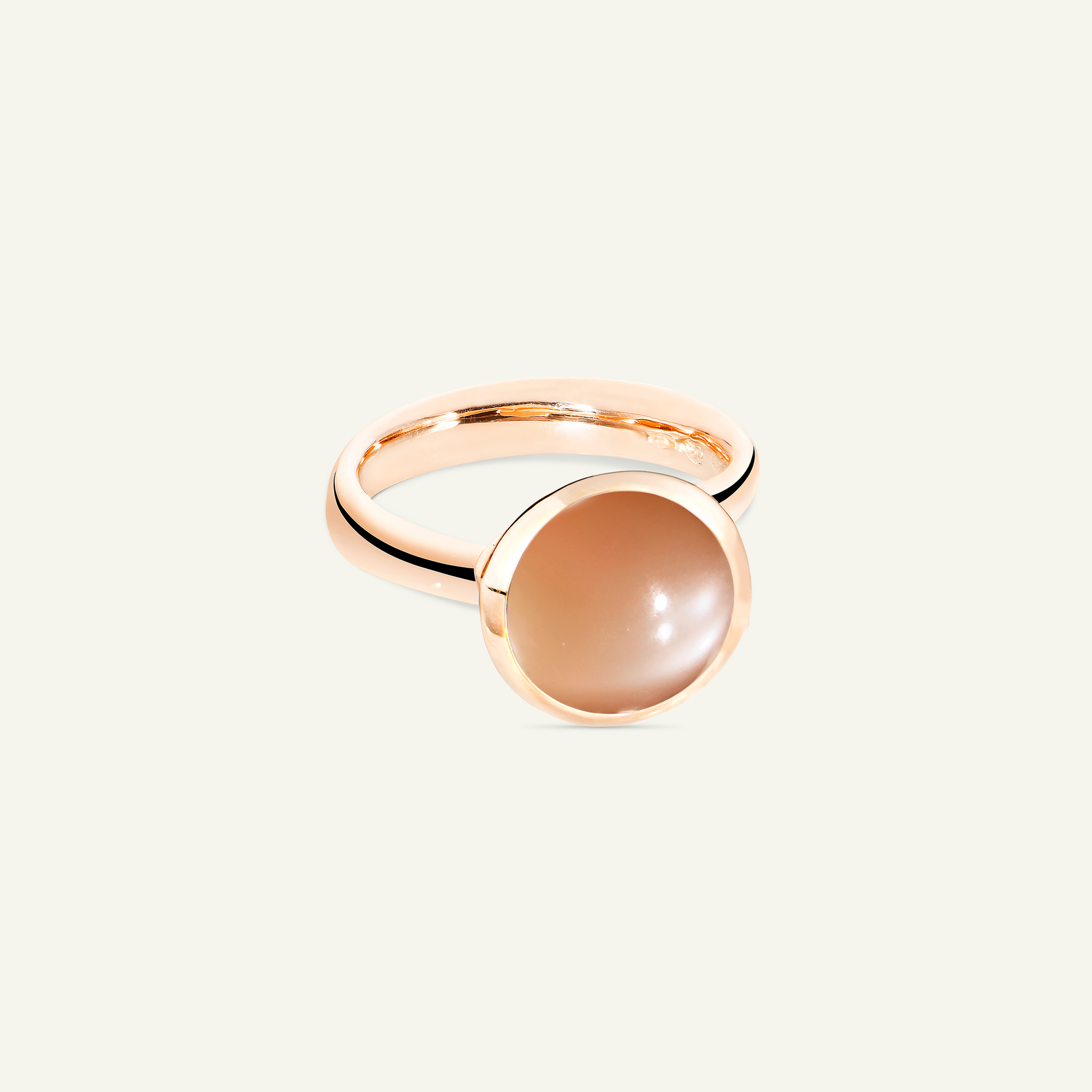 BOUTON Large Ring with Brown Moonstone