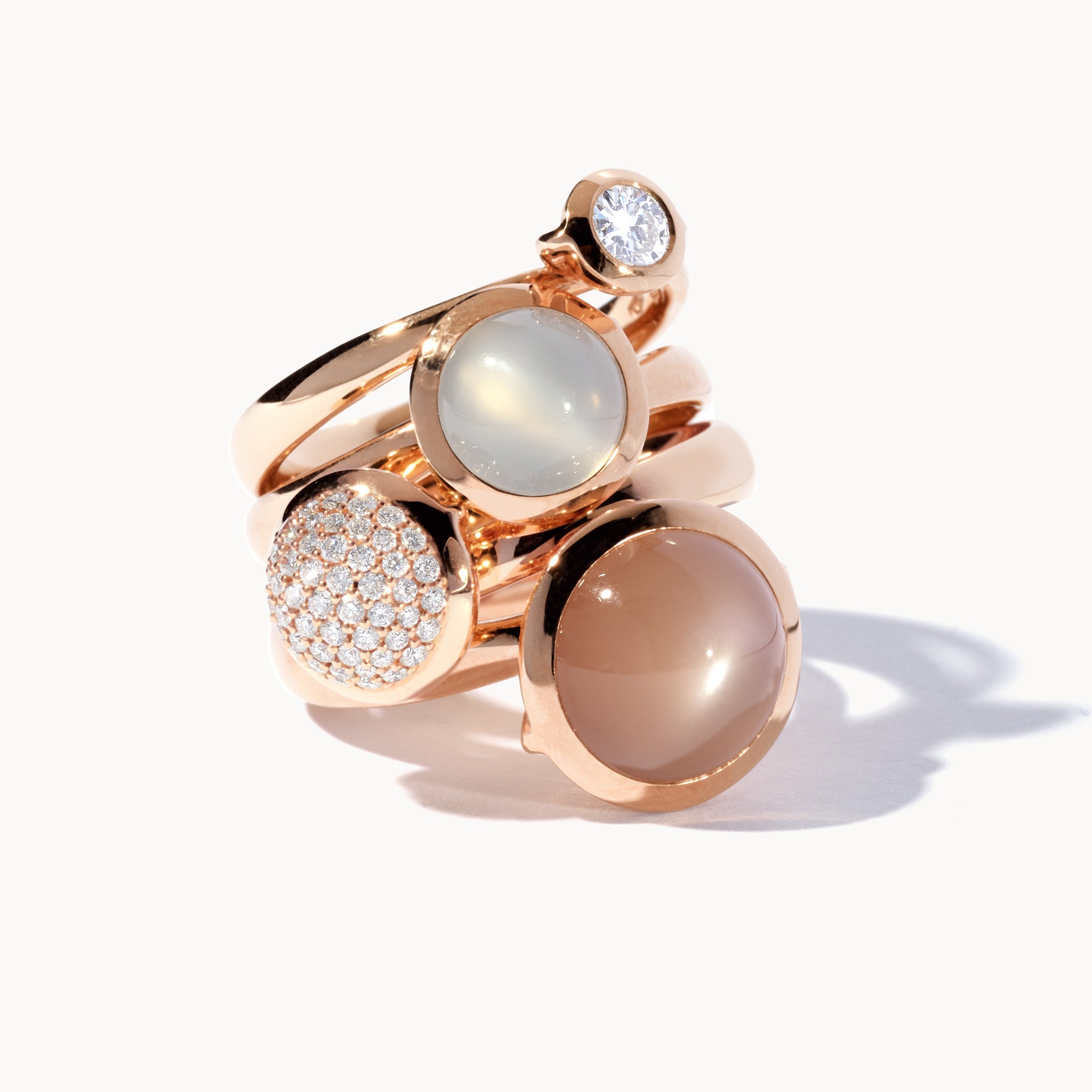 BOUTON Large Ring with Brown Moonstone