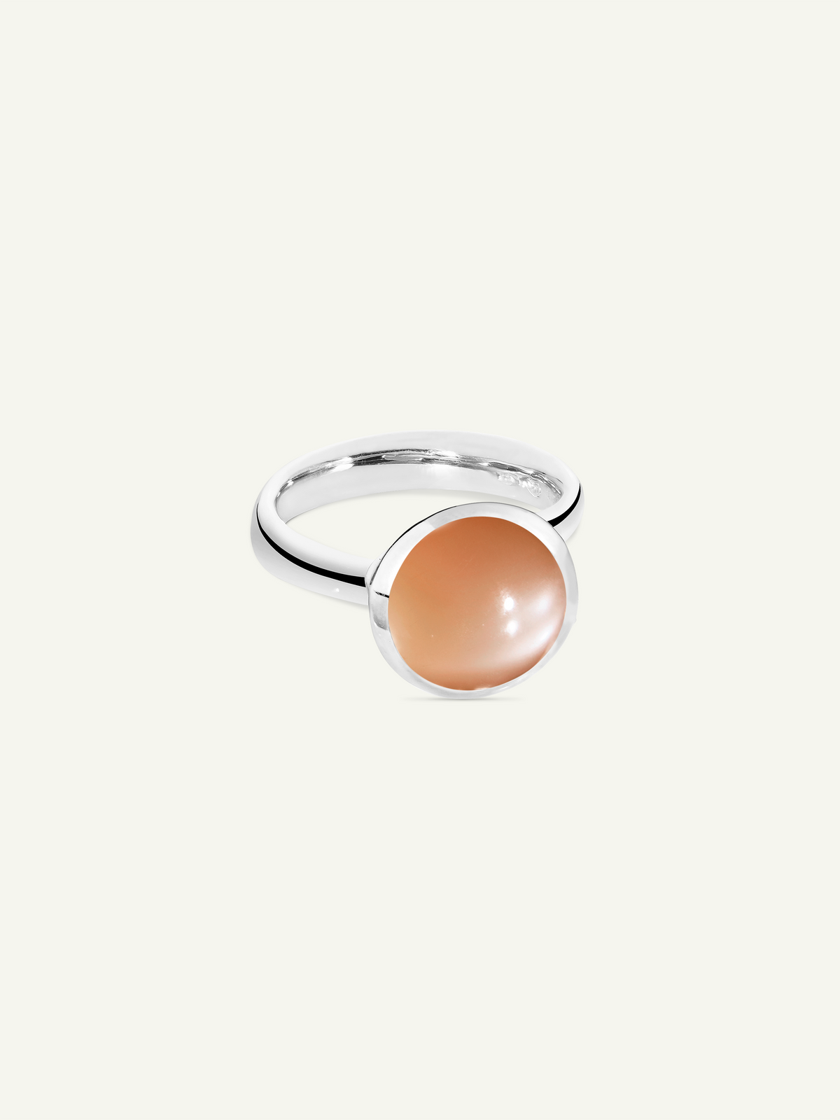BOUTON Large Ring mit Braunem Mondstein