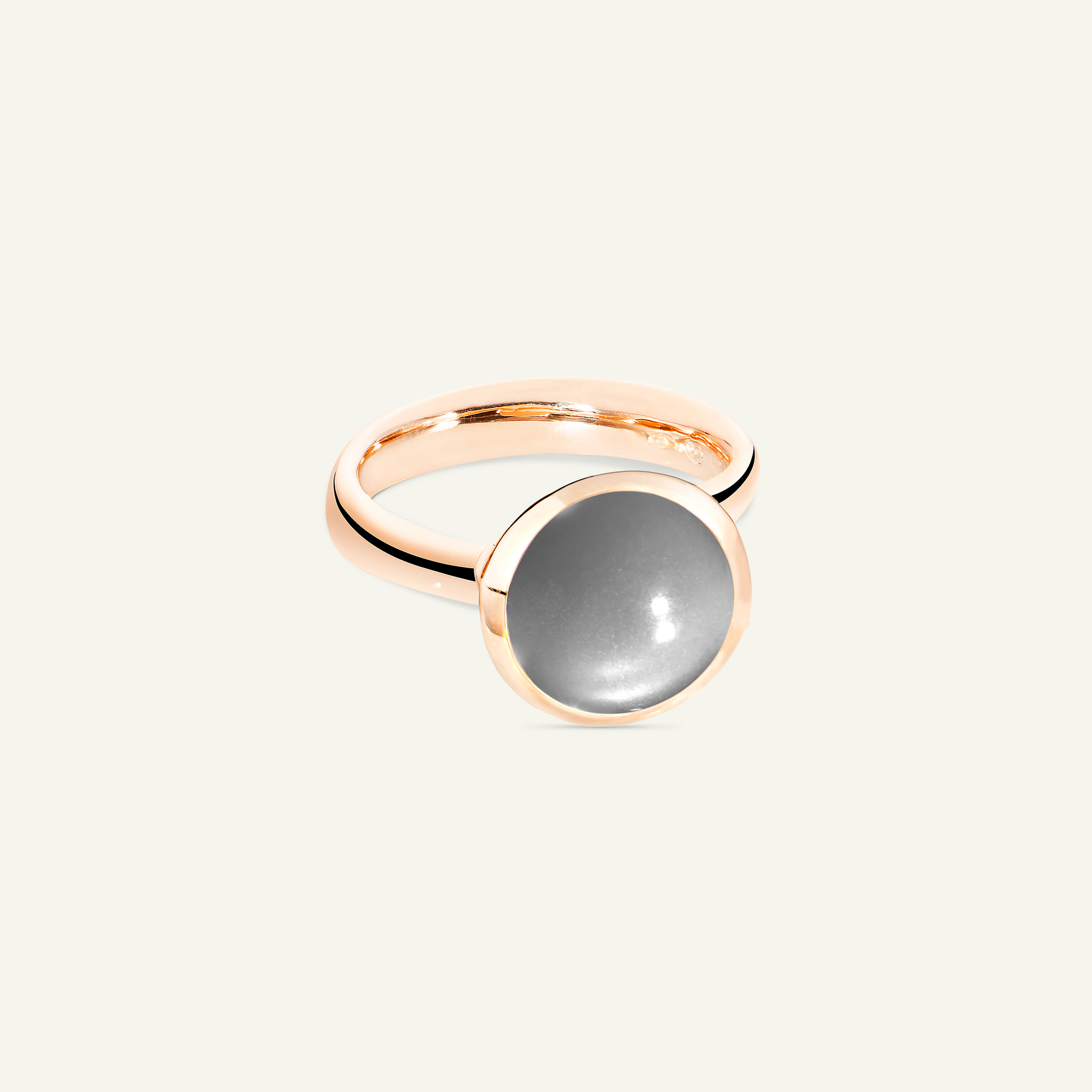 BOUTON Large Ring with Grey Moonstone