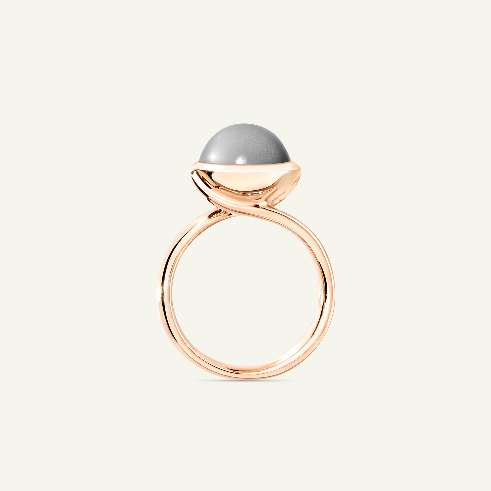 BOUTON Large Ring with Grey Moonstone