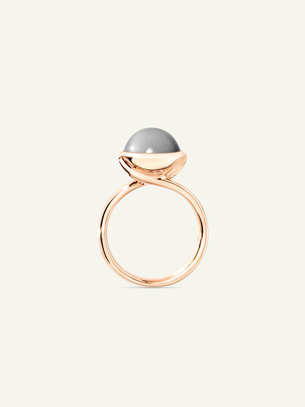BOUTON Large Ring with Grey Moonstone