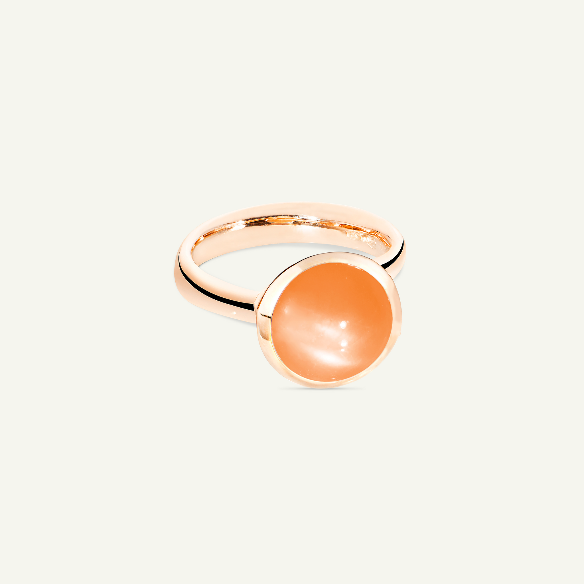 BOUTON Large Ring with Orange Moonstone