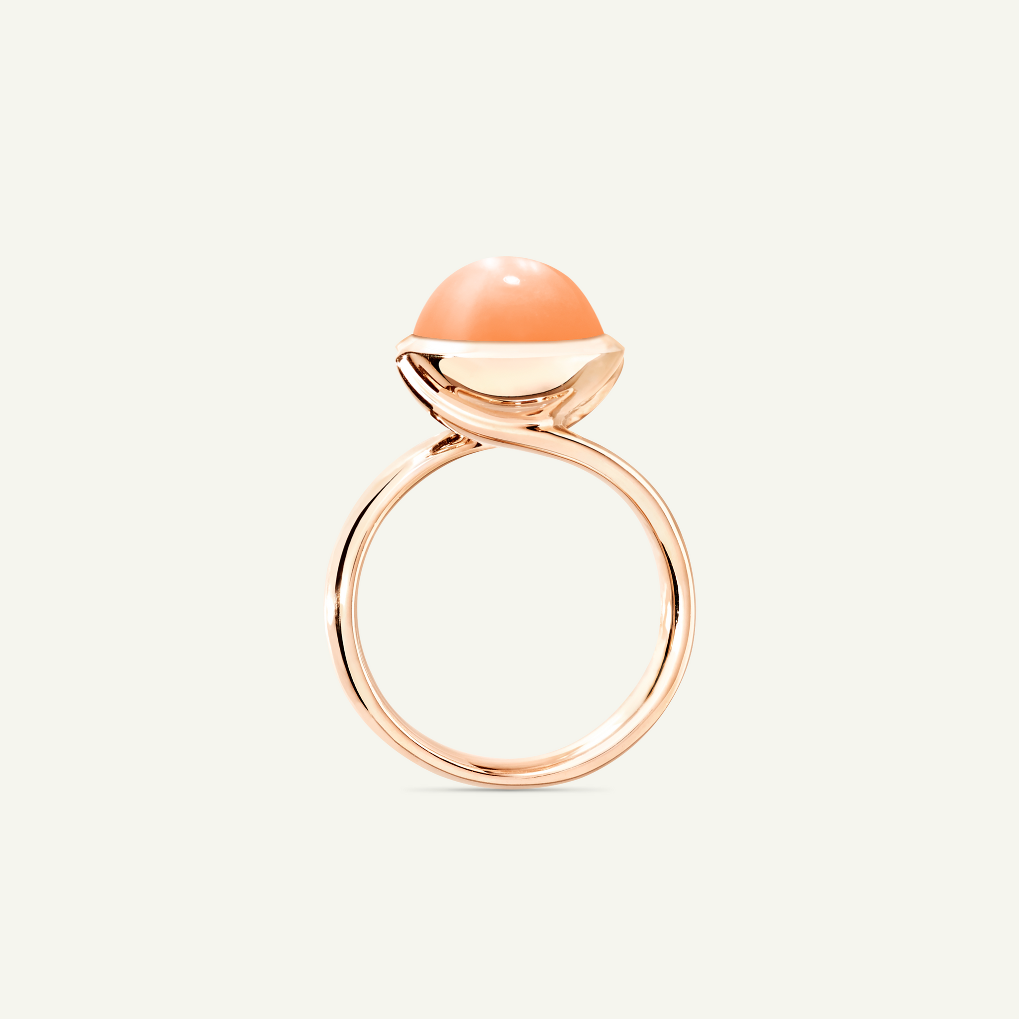 BOUTON Large Ring with Orange Moonstone