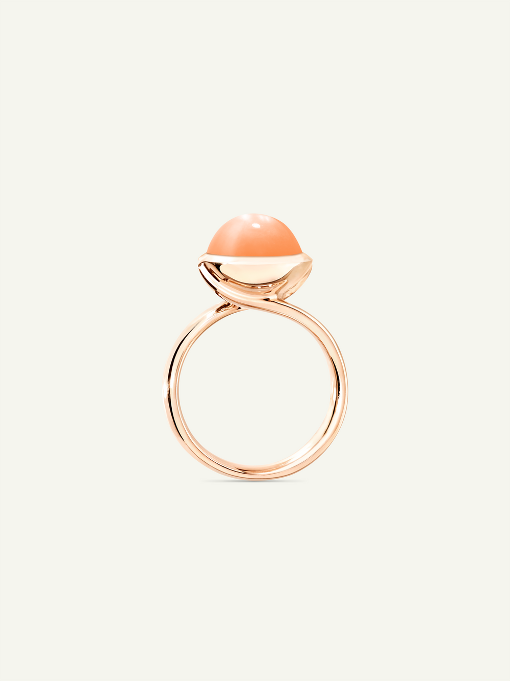 BOUTON Large Ring with Orange Moonstone