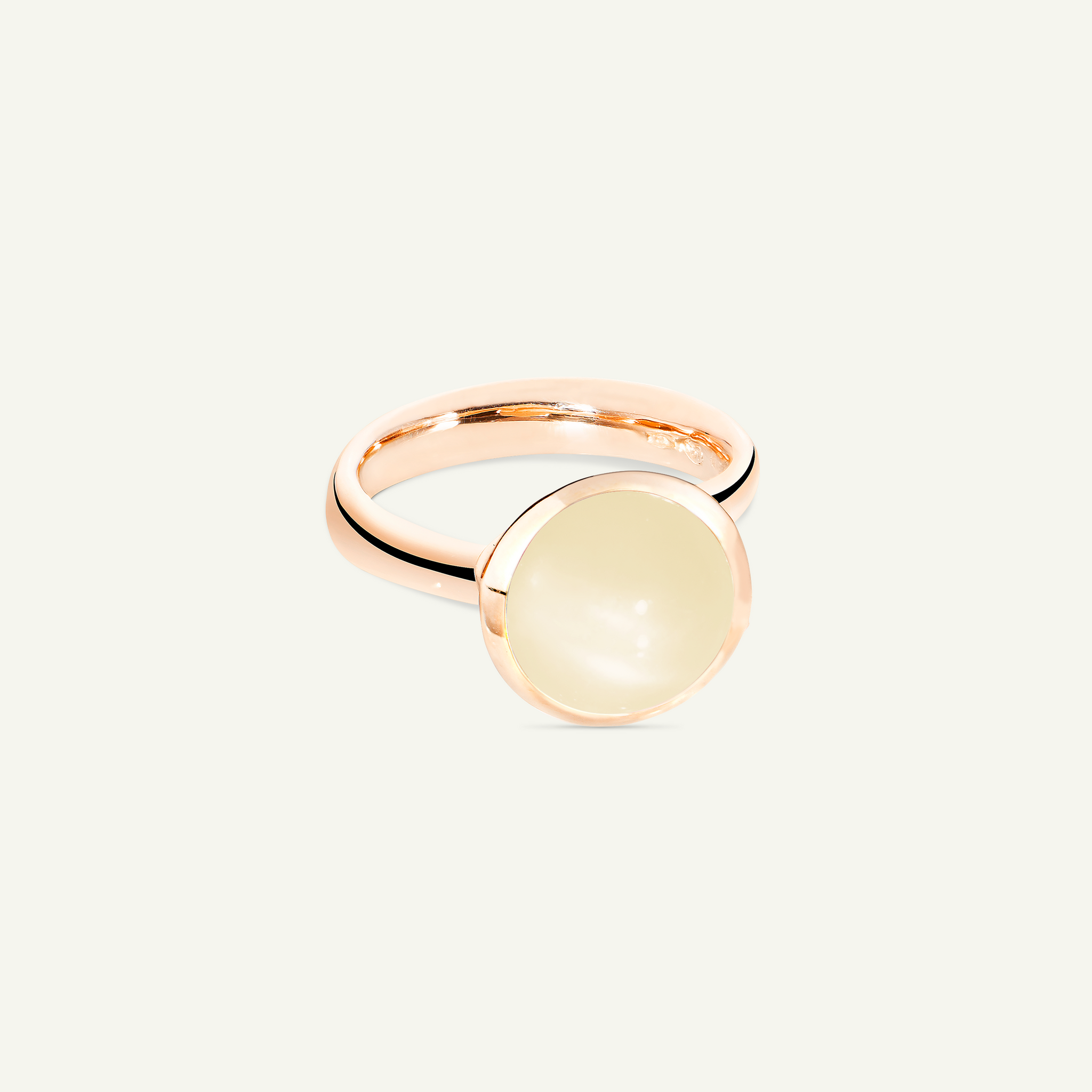 BOUTON Large Ring with Sand Moonstone