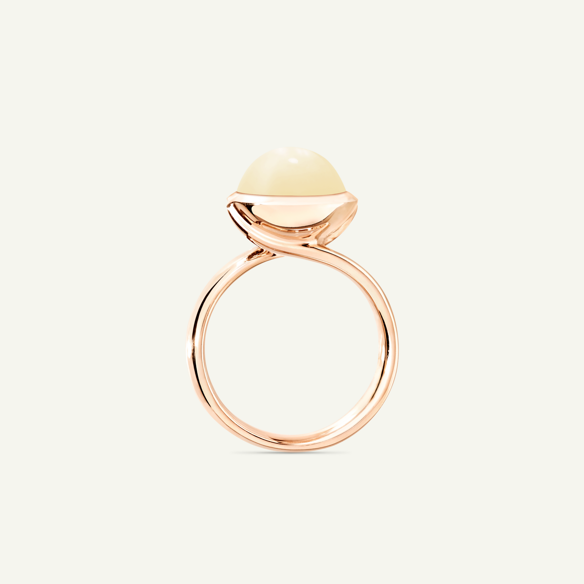 BOUTON Large Ring with Sand Moonstone