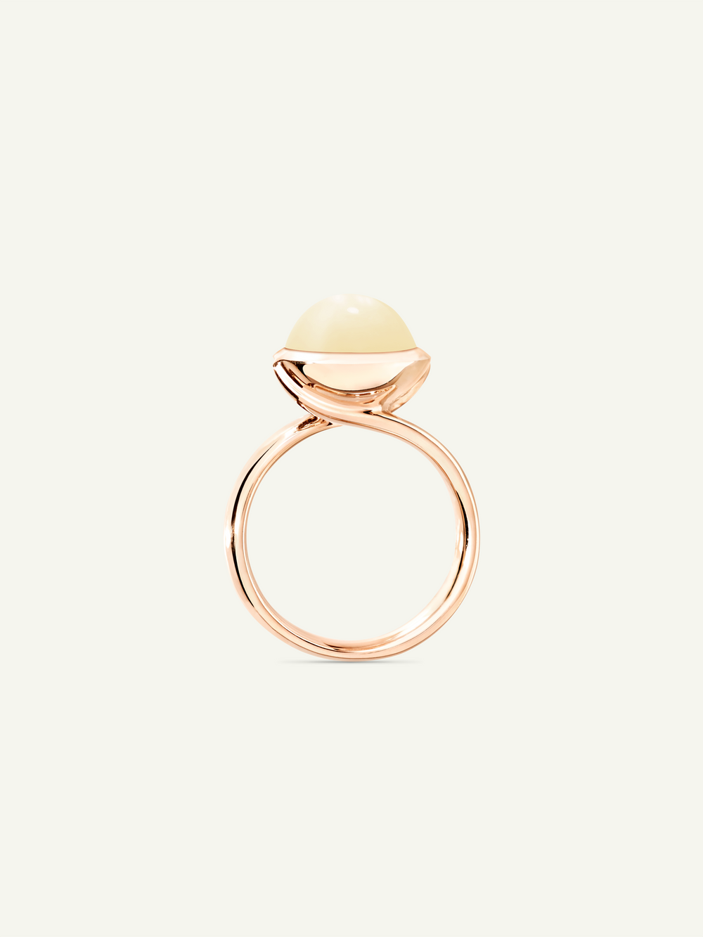 BOUTON Large Ring mit Sand Mondstein