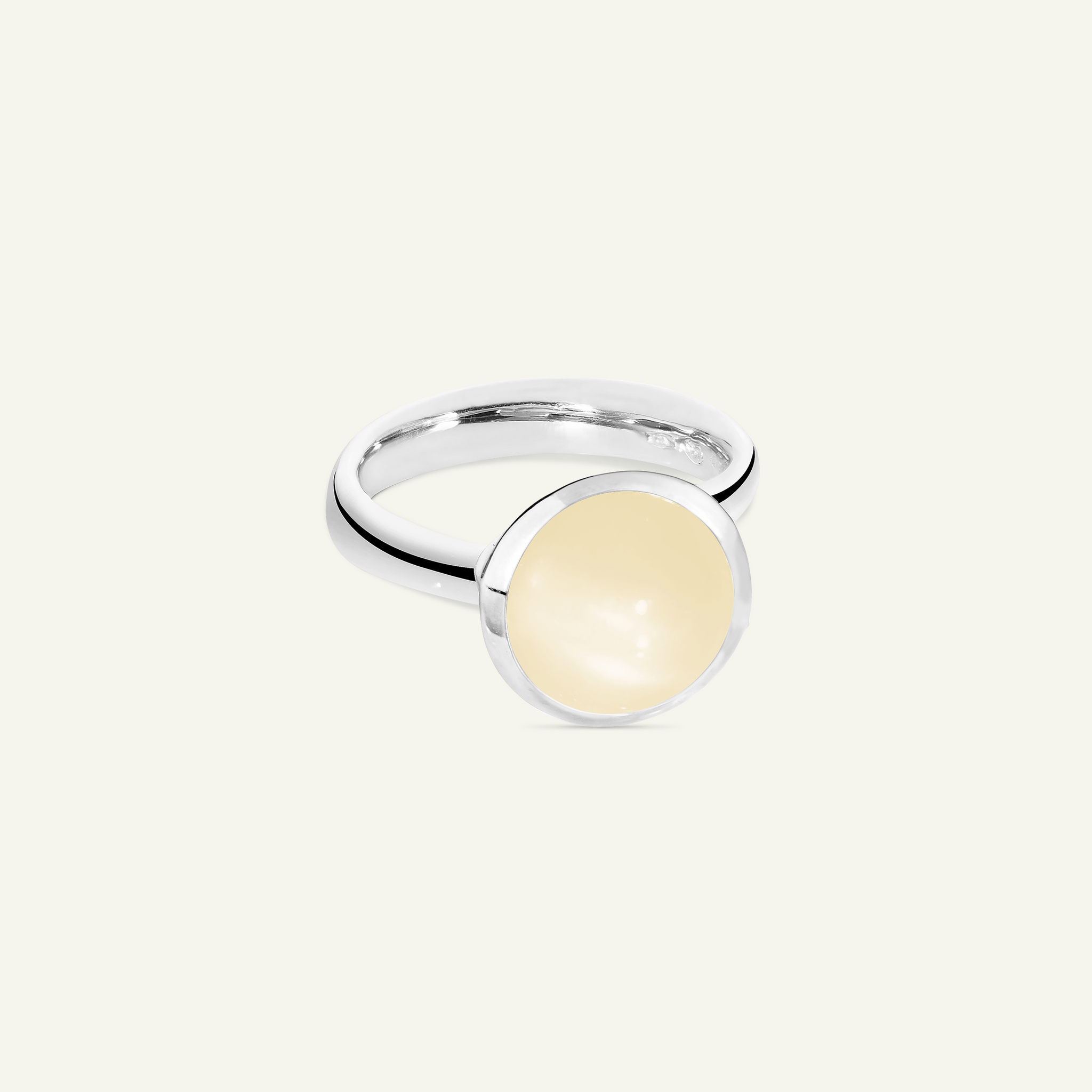 BOUTON Large Ring with Sand Moonstone