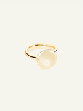 BOUTON Large Ring with Sand Moonstone