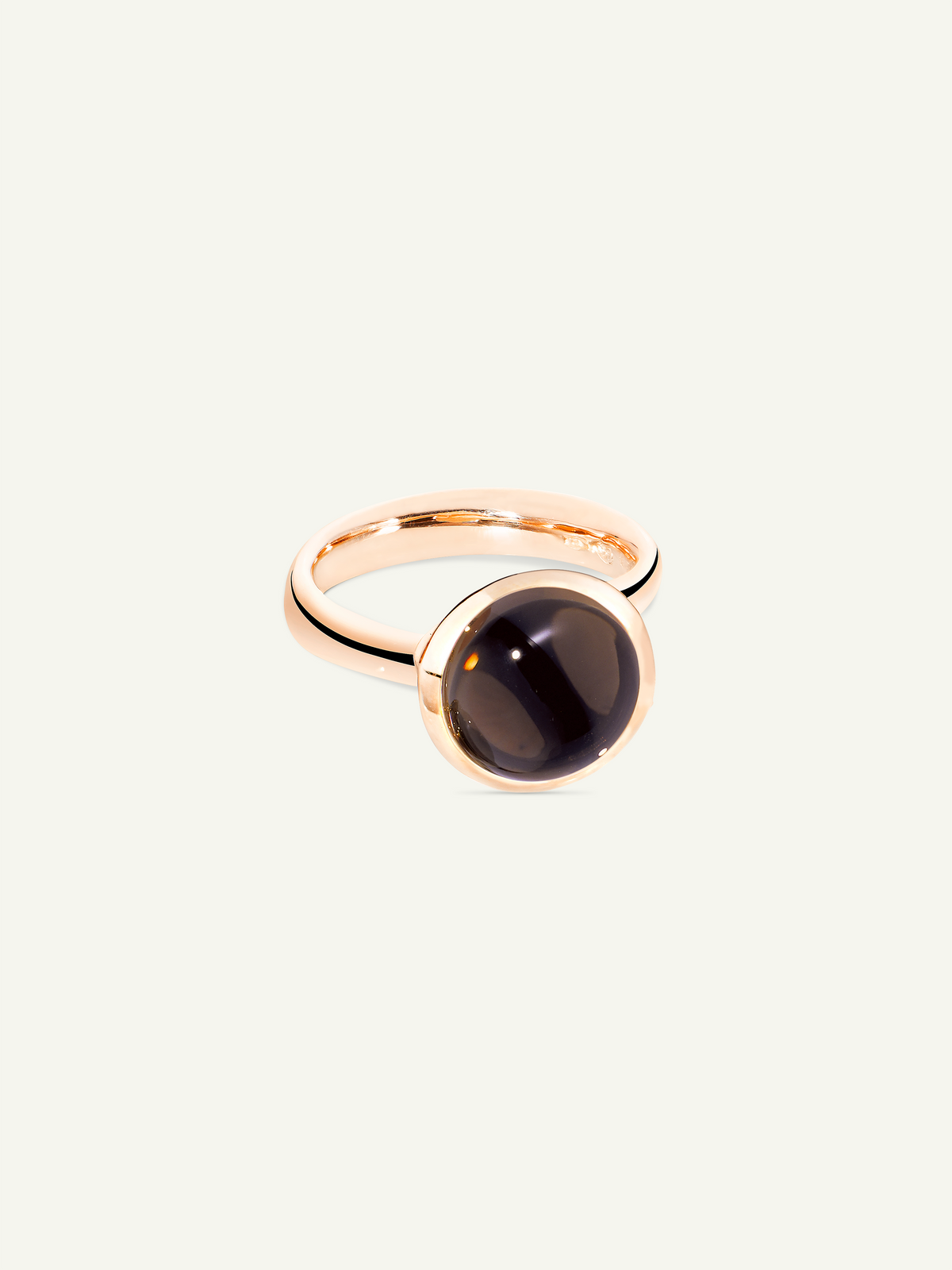 R-BOU-l-SmQu-rg | BOUTON Large Ring with Smoky Quartz