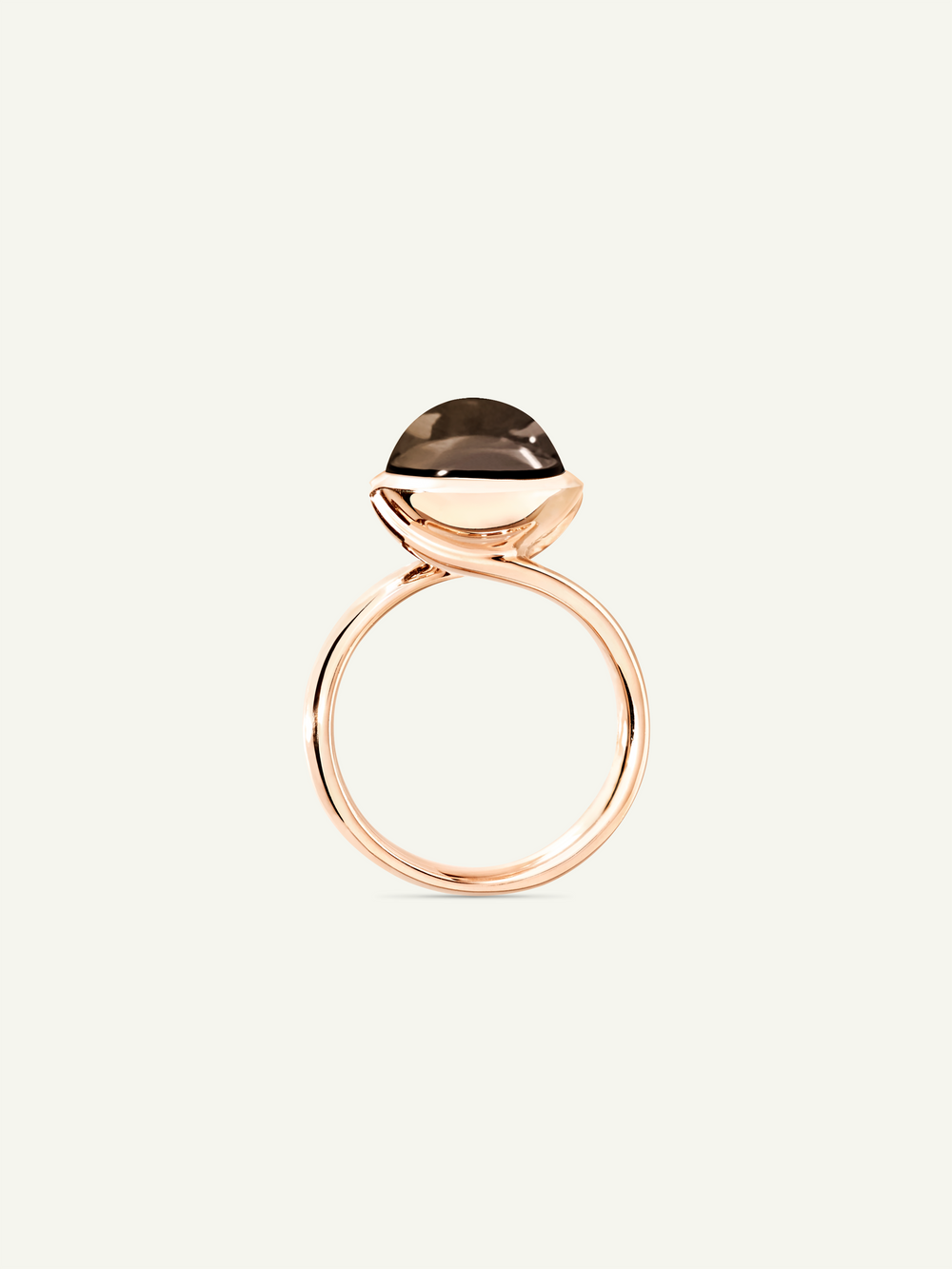 R-BOU-l-SmQu-rg | BOUTON Large Ring with Smoky Quartz