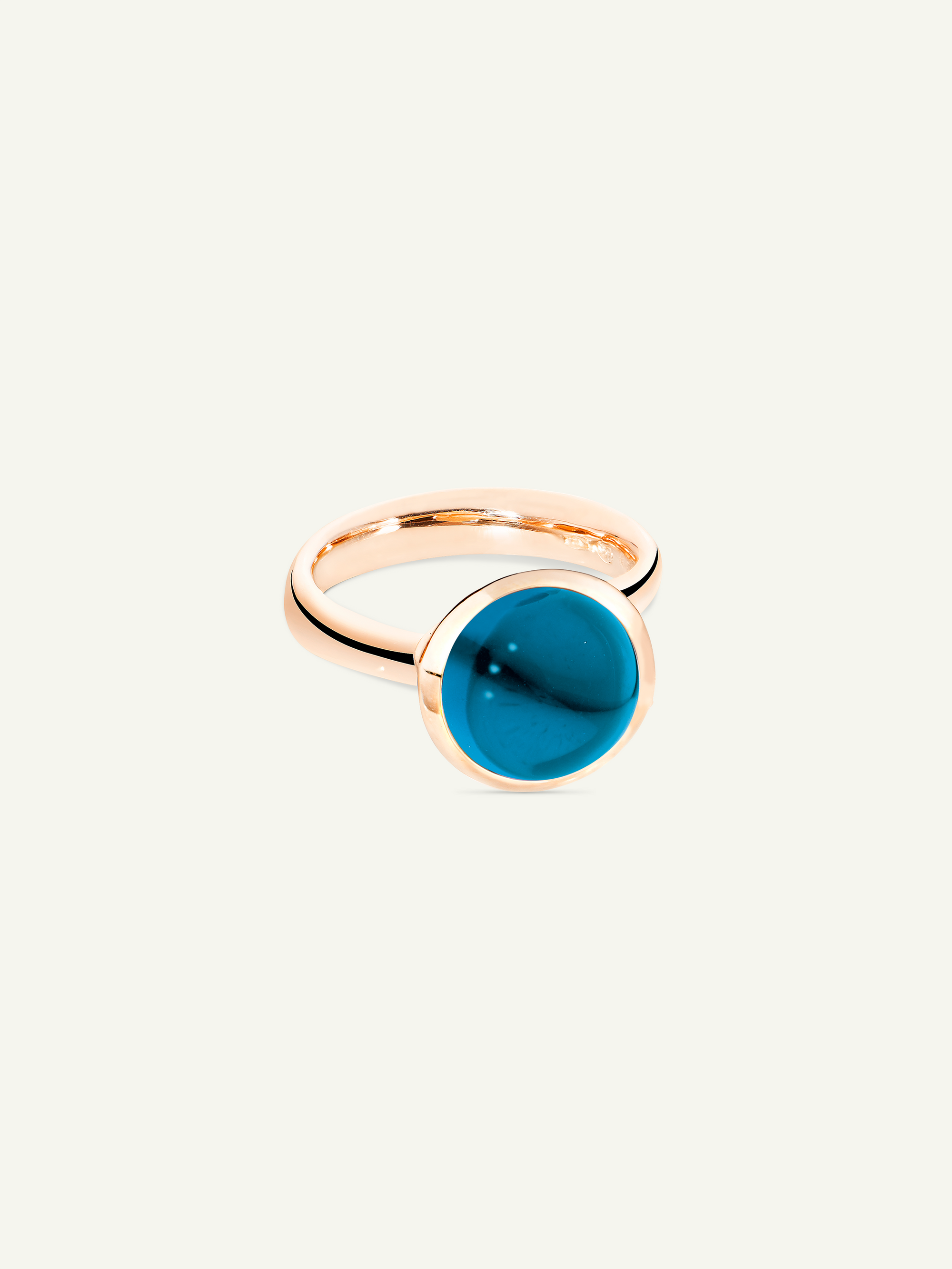 BOUTON Large Ring with London Topaz