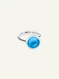 BOUTON Large Ring with Swiss Topaz