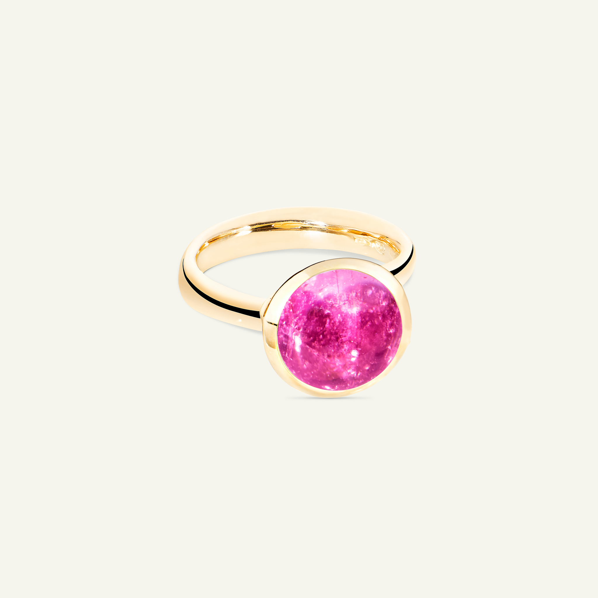 BOUTON Large Ring with Rose Tourmaline