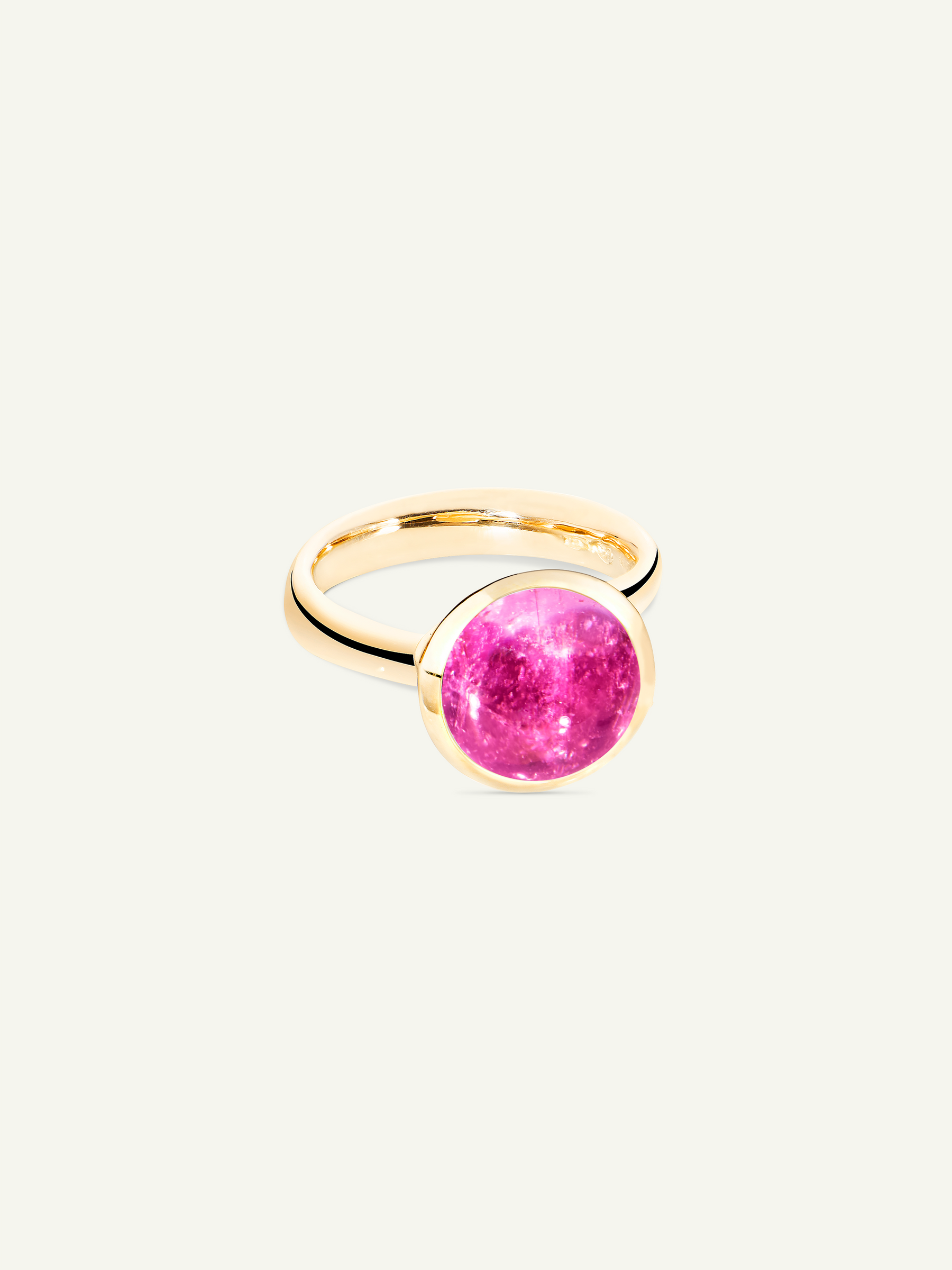 BOUTON Large Ring with Rose Tourmaline