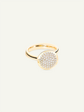 BOUTON Large Ring with Diamond Pavé