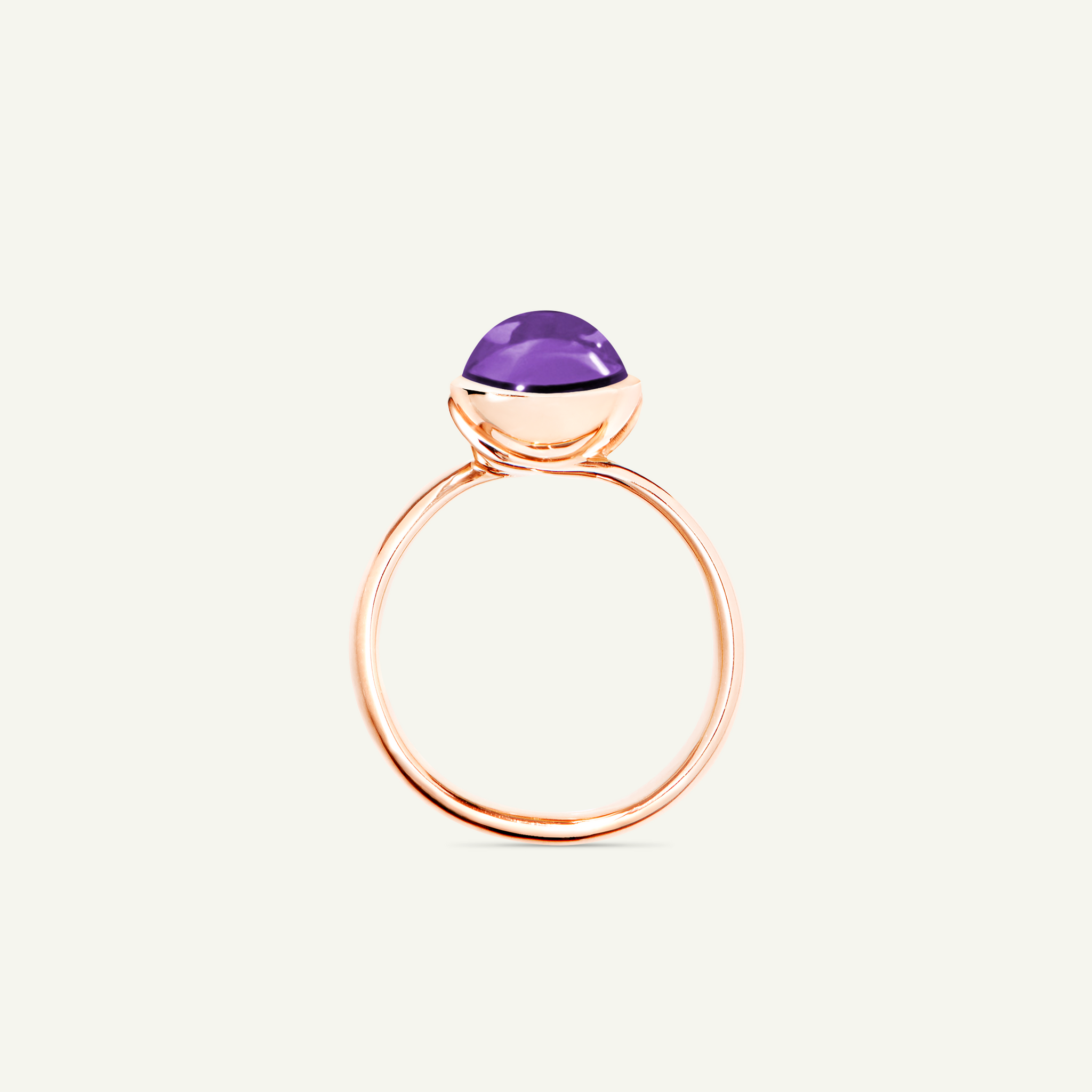BOUTON Small Ring mit Amethyst