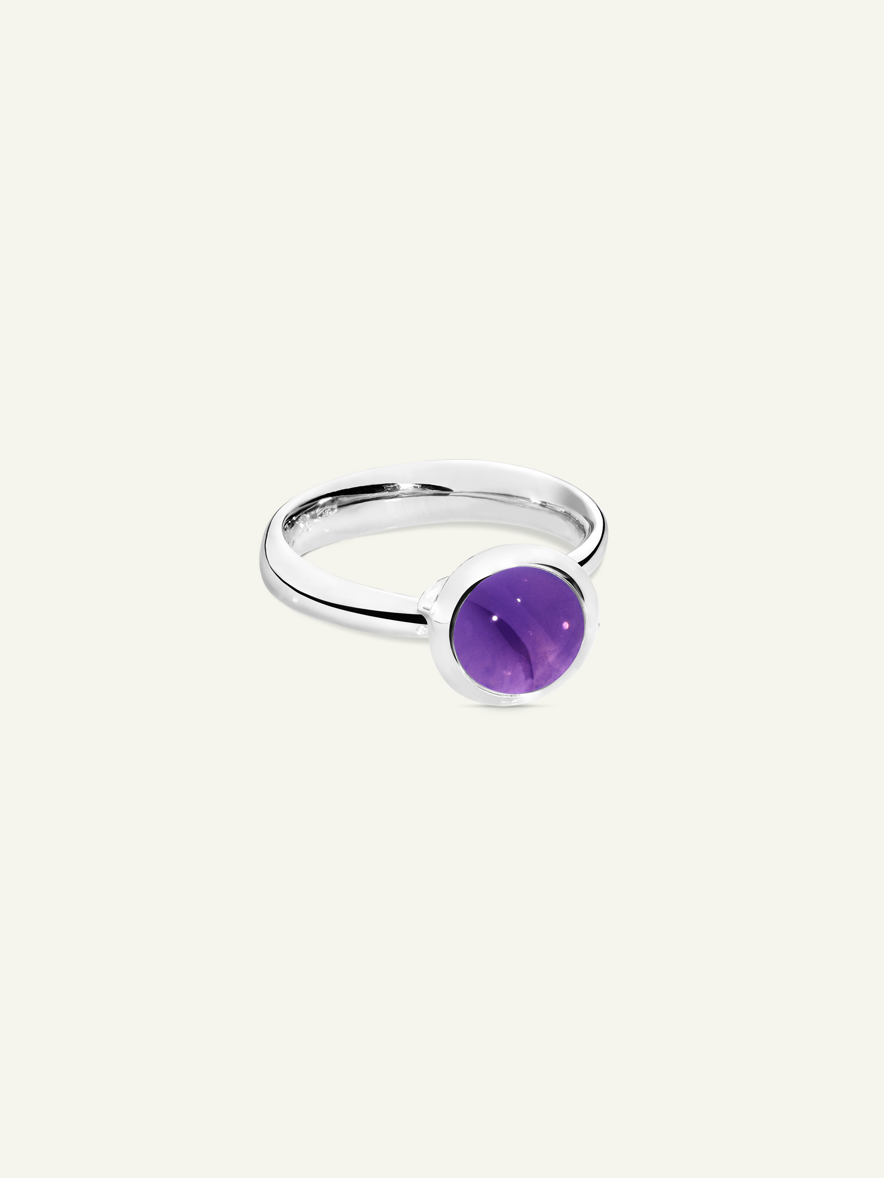BOUTON Small Ring with Amethyst