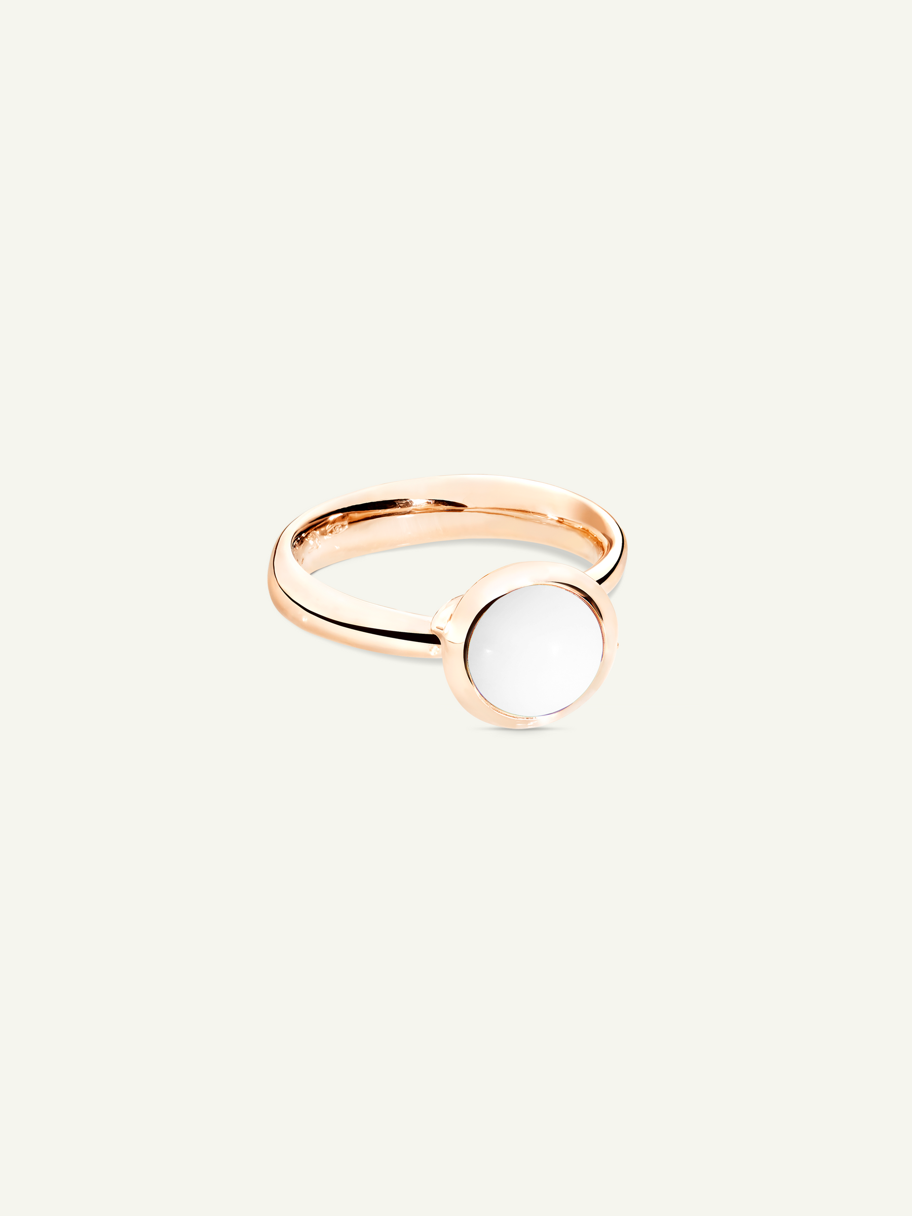 Ring BOUTON small Cacholong mit Cacholong