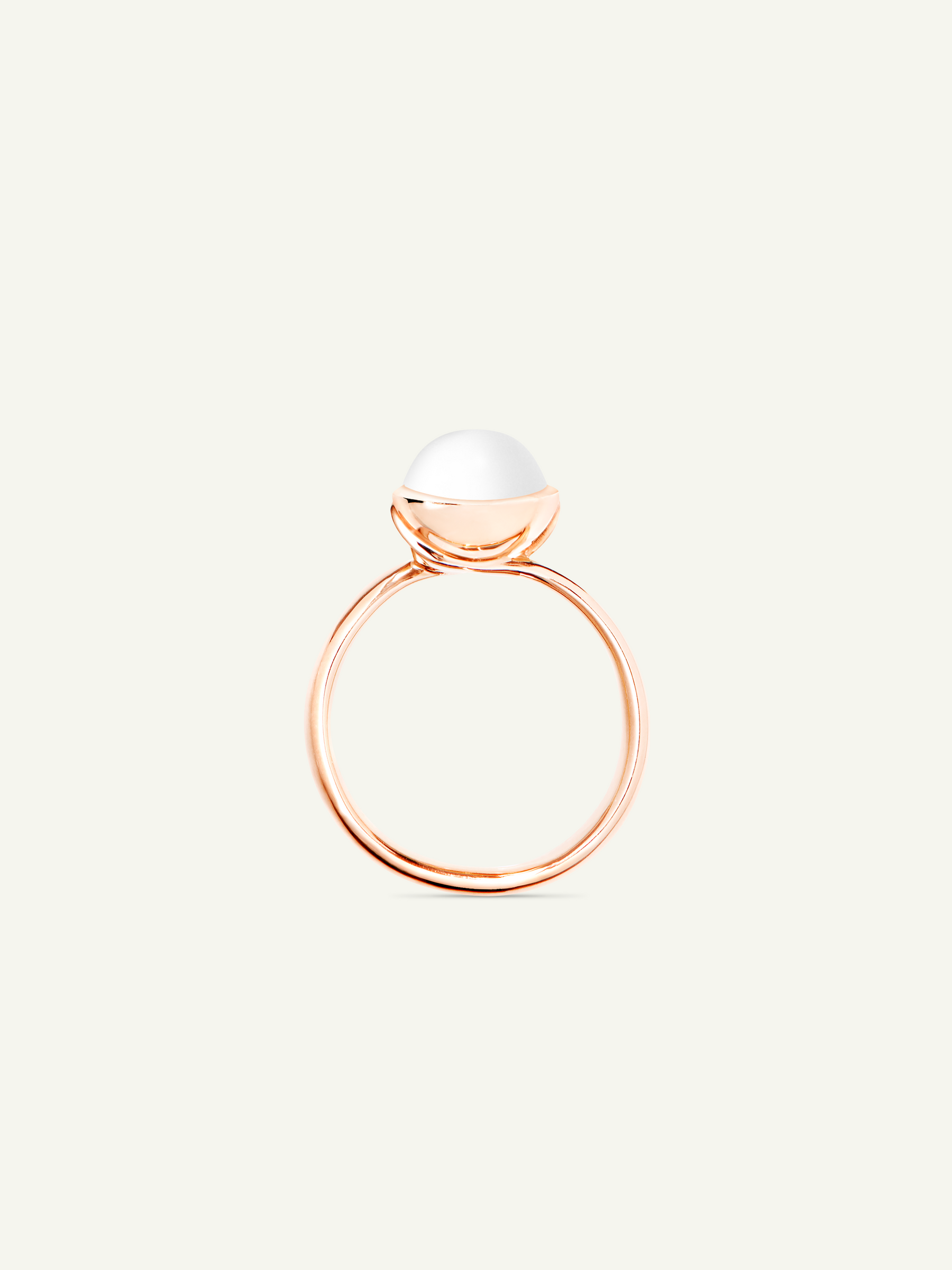 Ring BOUTON small Cacholong mit Cacholong