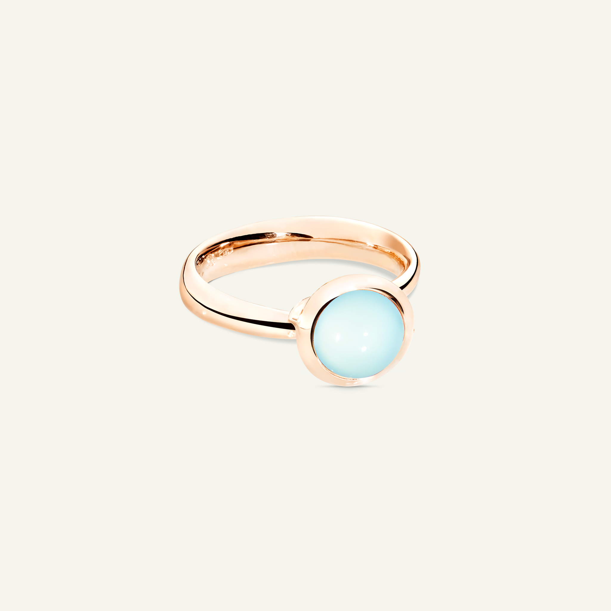 BOUTON Small Ring mit Aqua Chalcedon