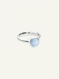 BOUTON Small Ring mit Blauem Chalcedon