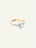 BOUTON Small Ring mit Blauem Chalcedon