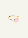 BOUTON Small Ring mit Pink Chalcedon