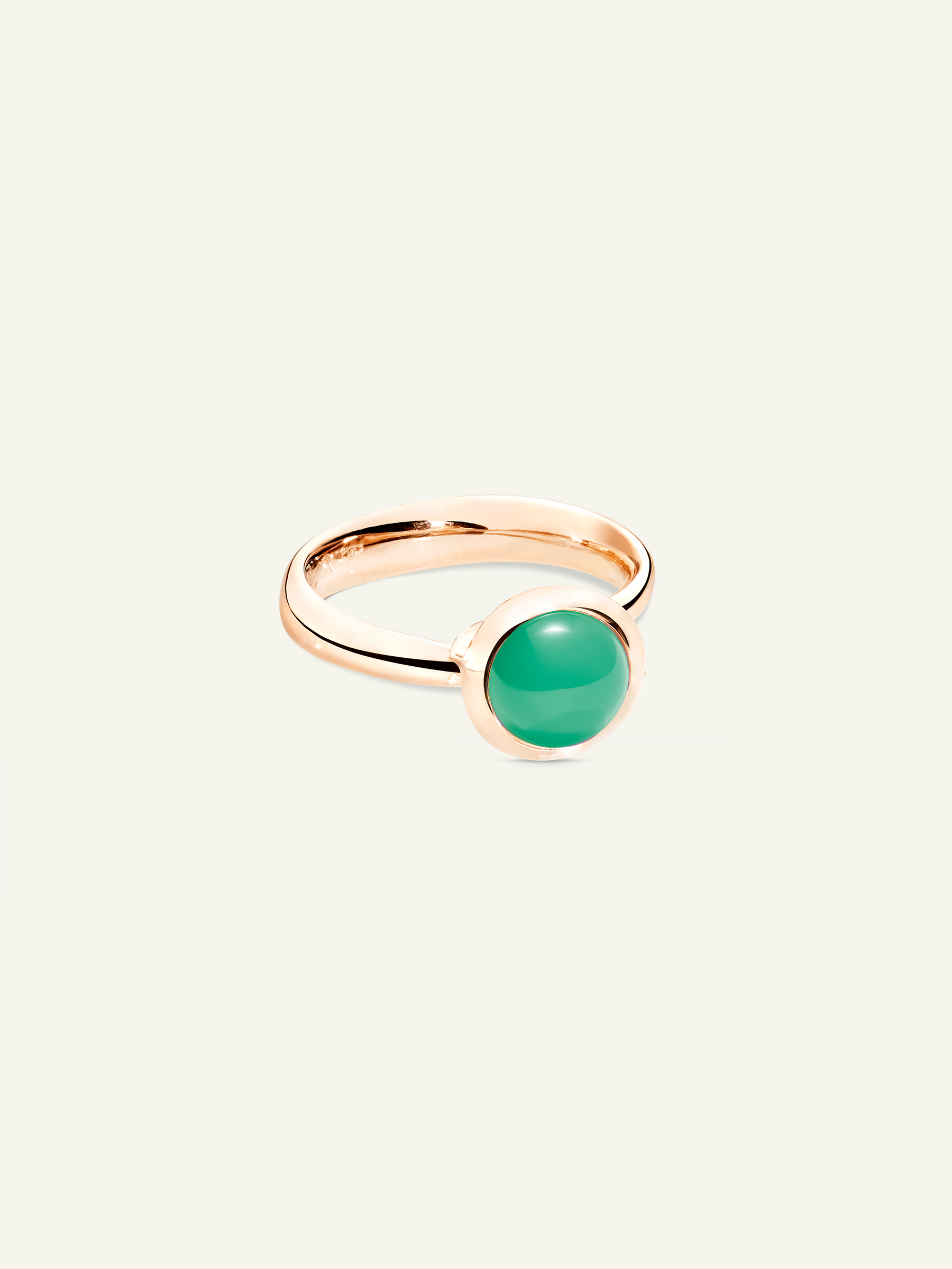 BOUTON Small Ring with Chrysoprase