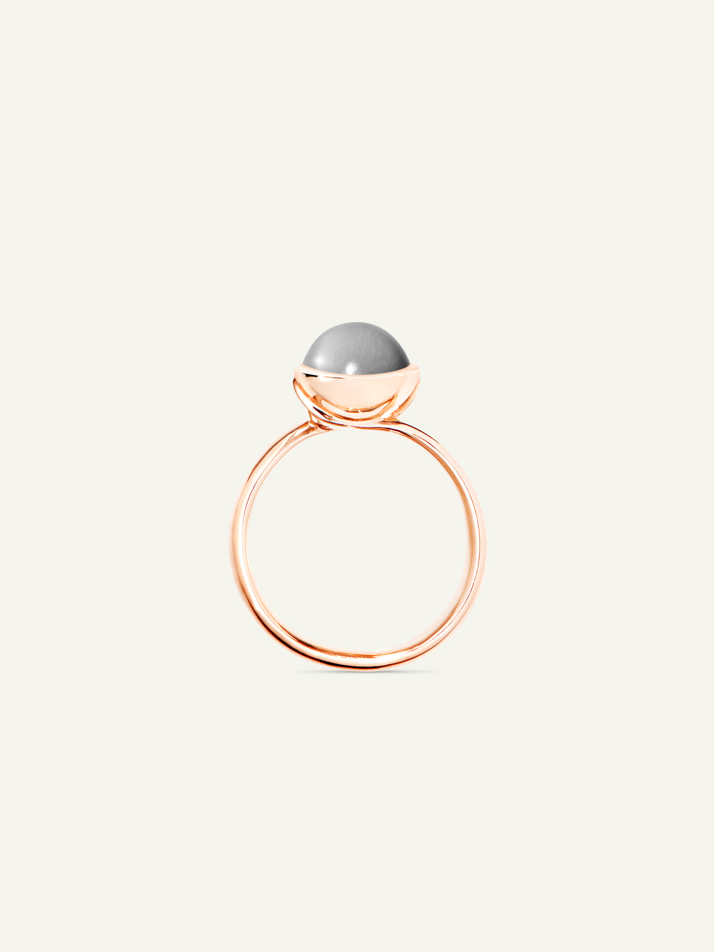 BOUTON Small Ring with Grey Moonstone