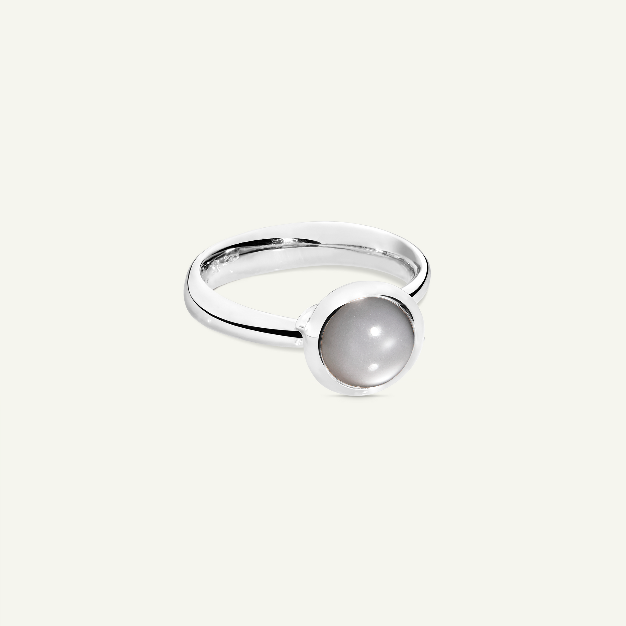 BOUTON Small Ring mit Grauem Mondstein