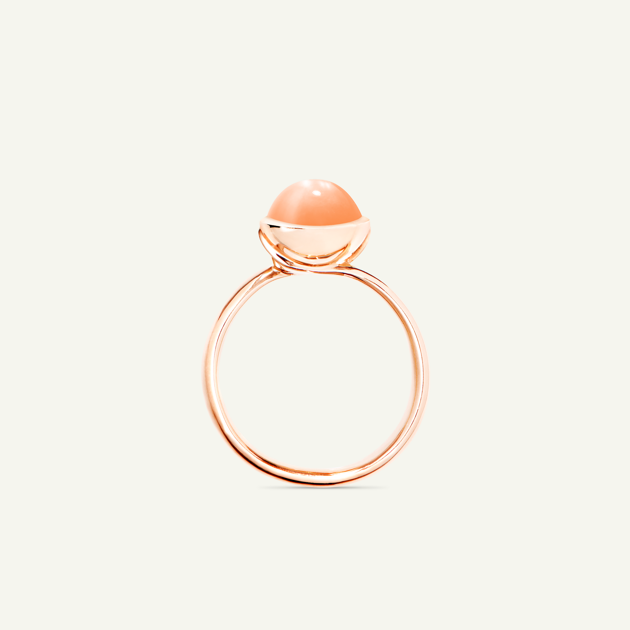BOUTON Small Ring mit Orange Mondstein