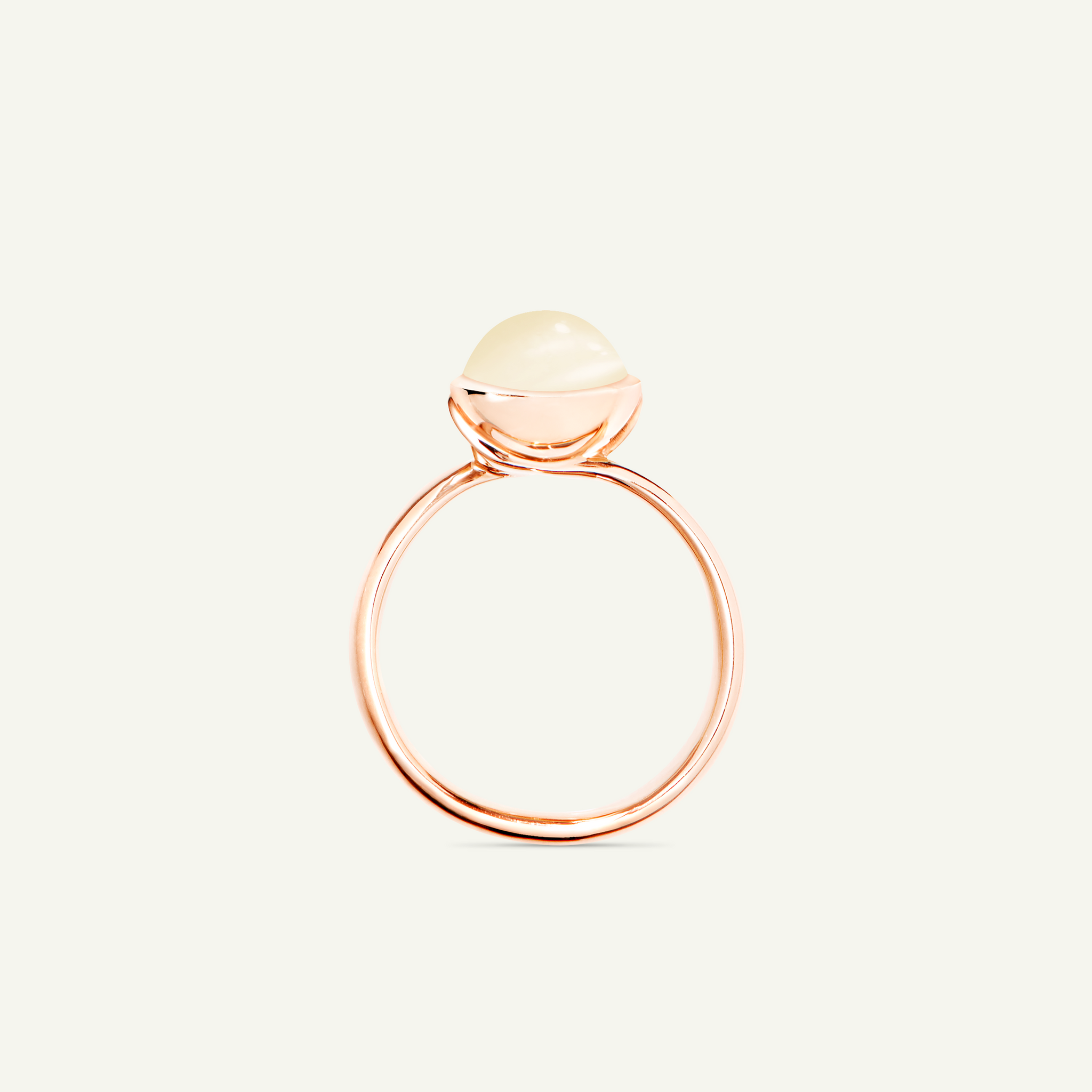 BOUTON Small Ring mit Sand Mondstein