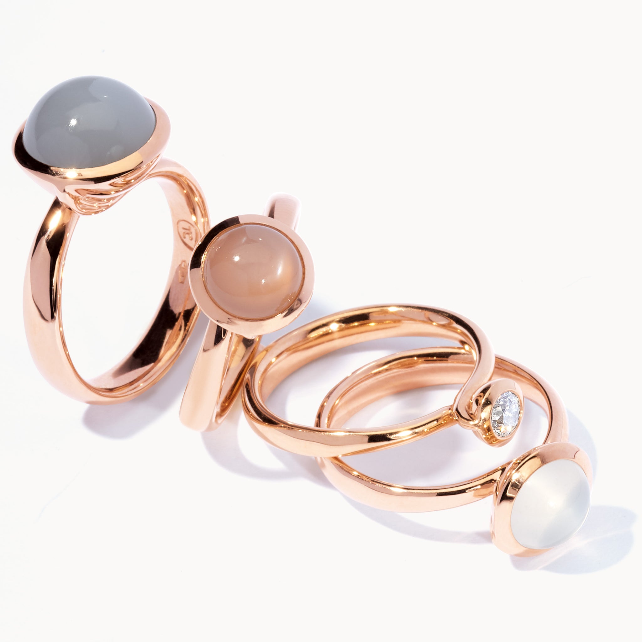 BOUTON Small Ring mit Sand Mondstein