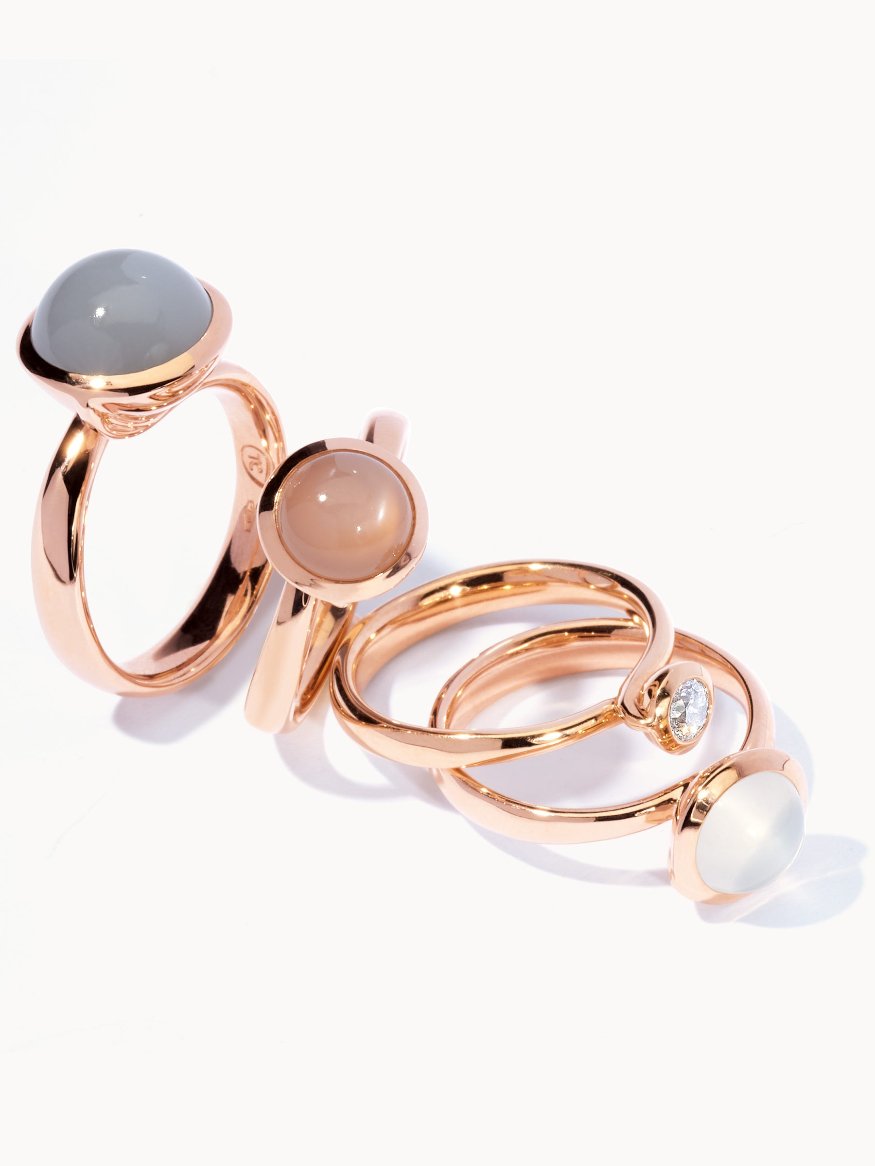 BOUTON Small Ring with Sand Moonstone