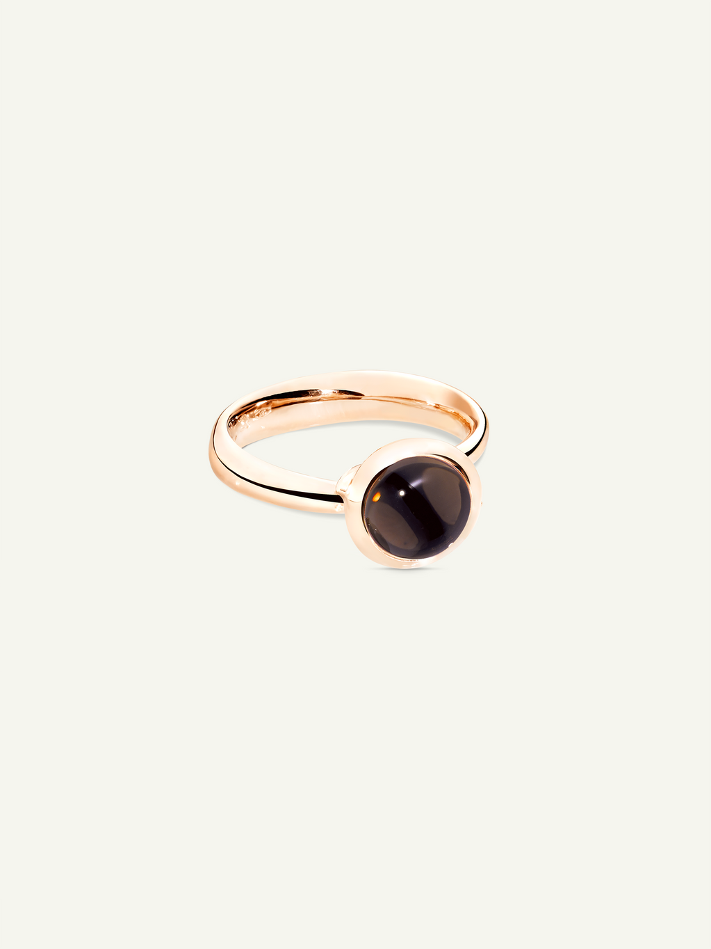 BOUTON Small Ring mit Rauchquarz