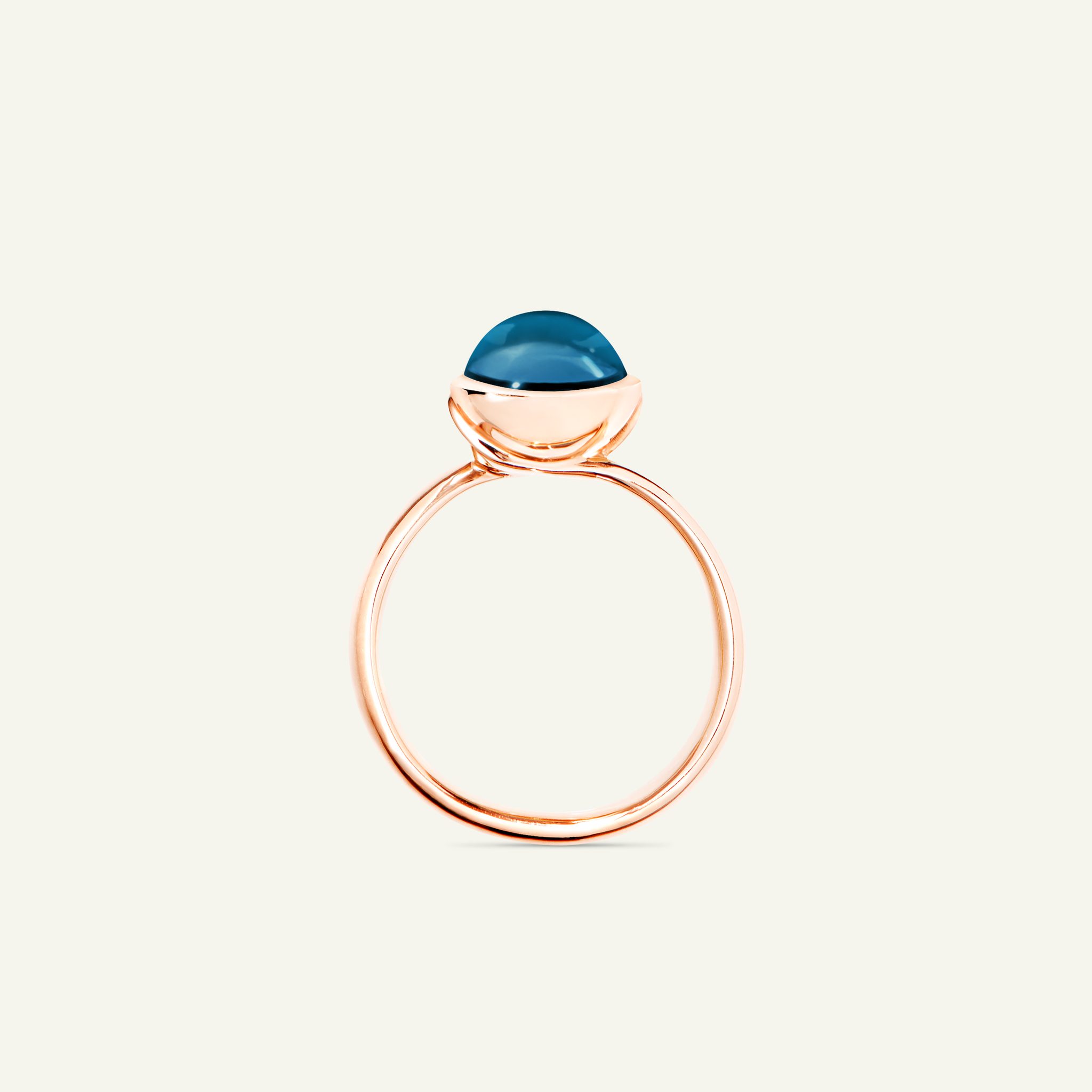 BOUTON Small Ring mit London Topas