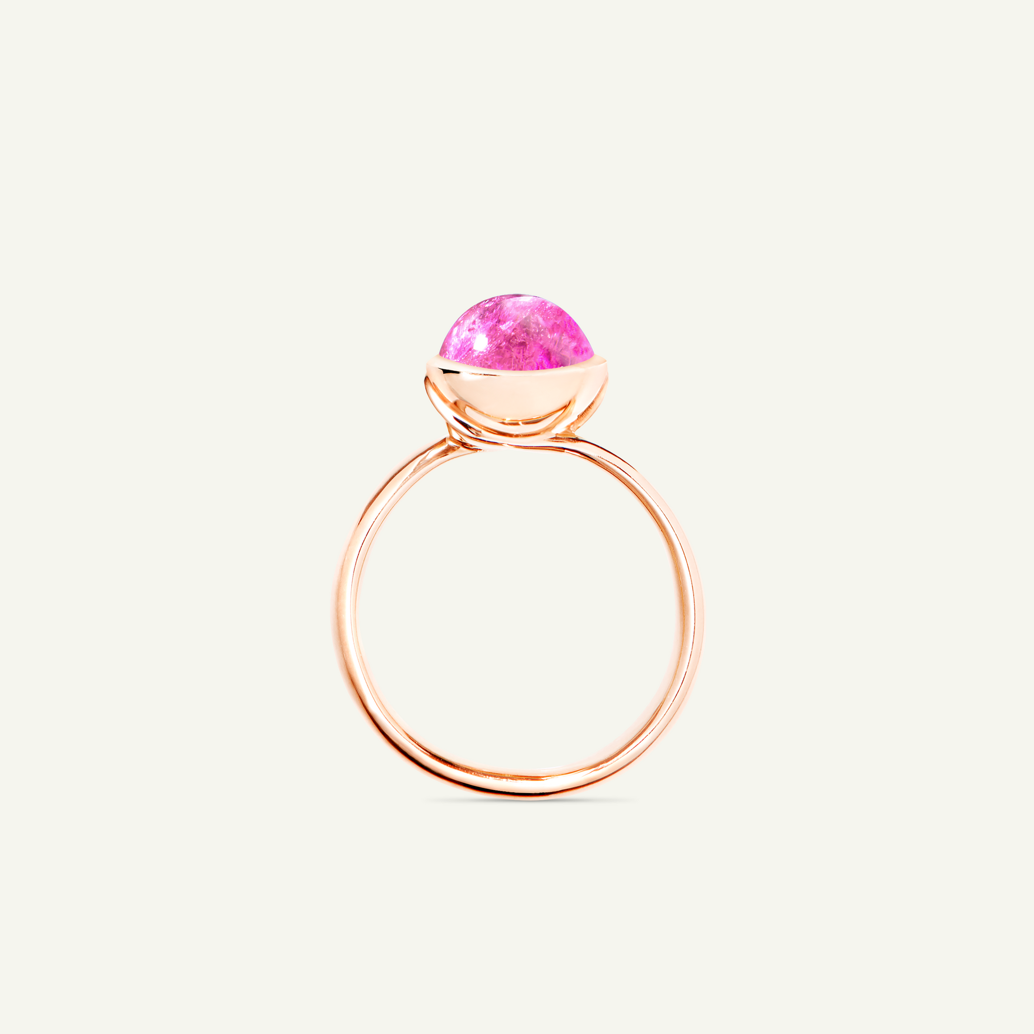 BOUTON Small Ring mit Rosa Turmalin