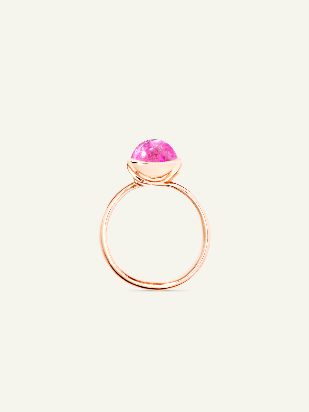 BOUTON Small Ring mit Rosa Turmalin