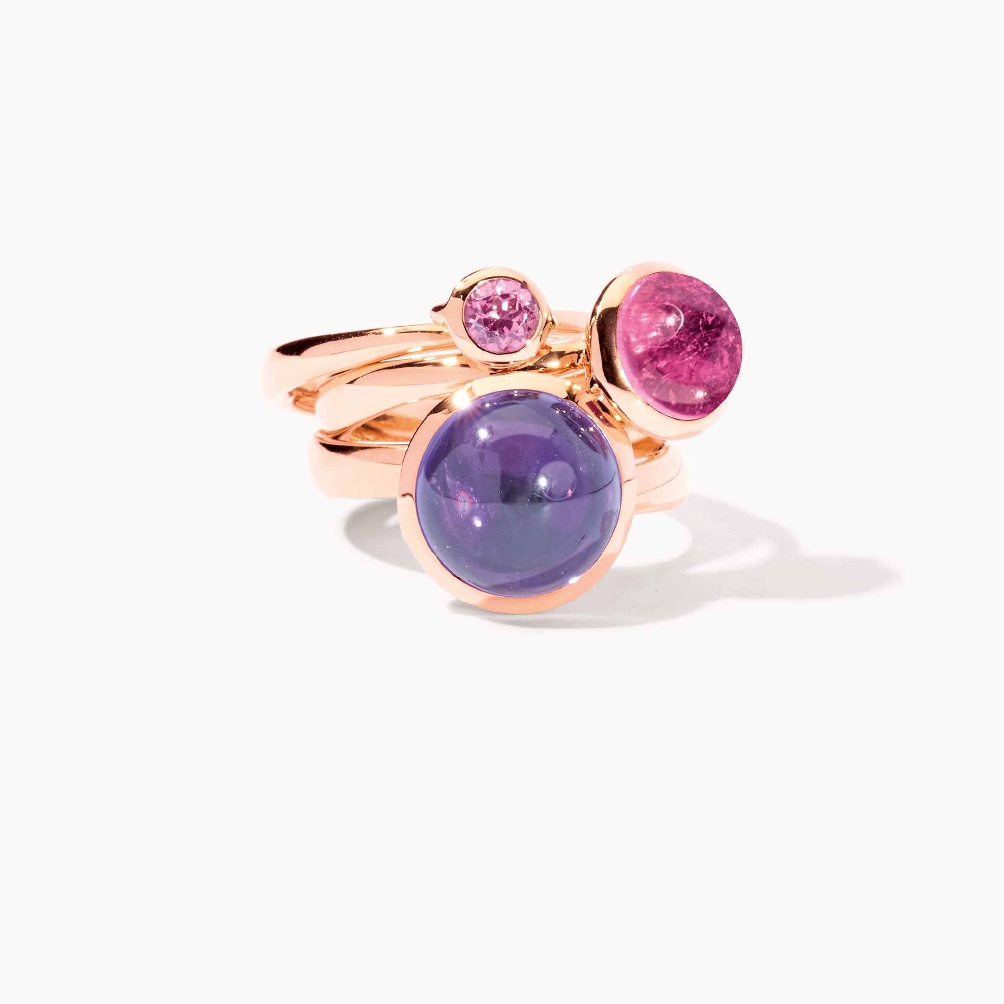 BOUTON Small Ring mit Rosa Turmalin