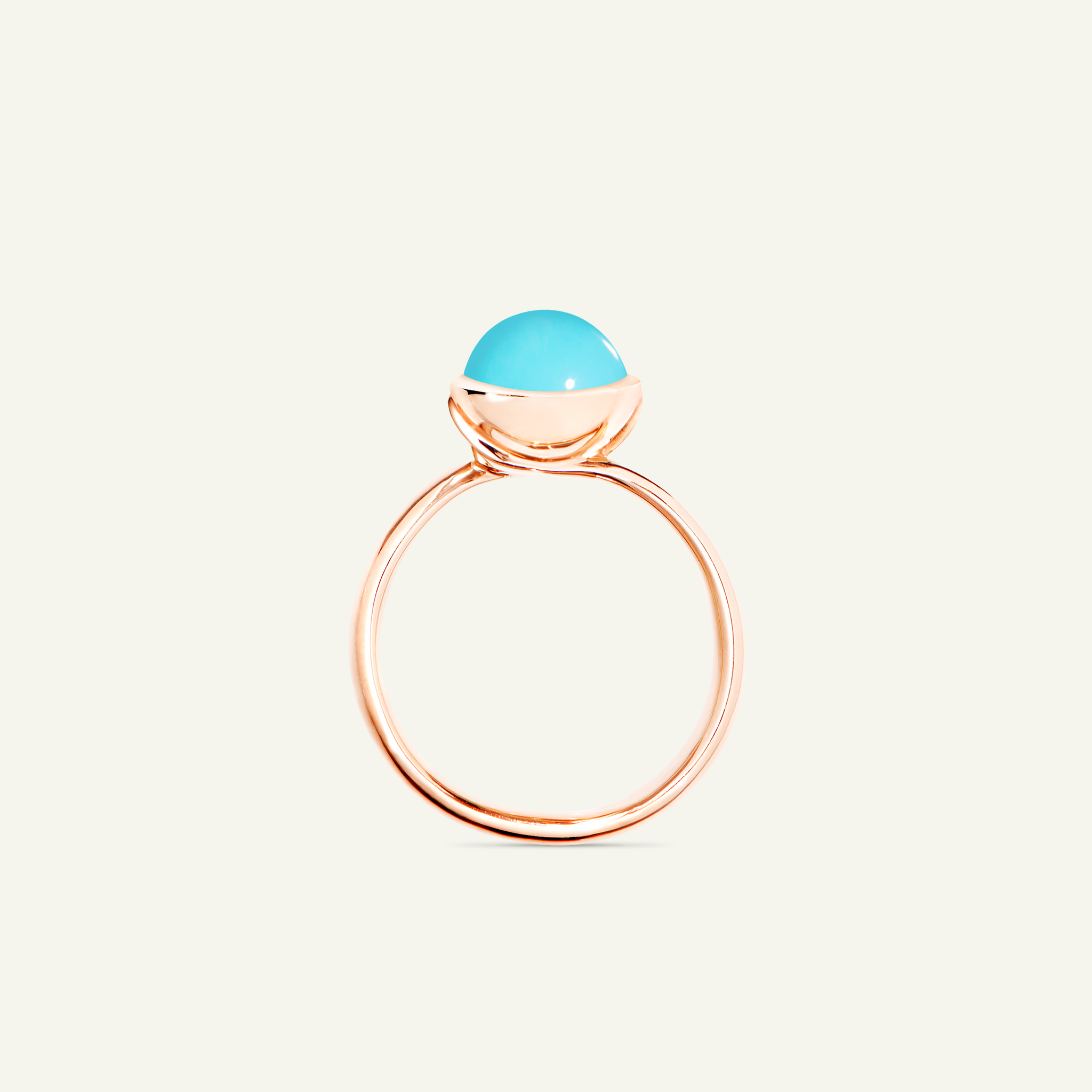 BOUTON Small Ring mit Türkis