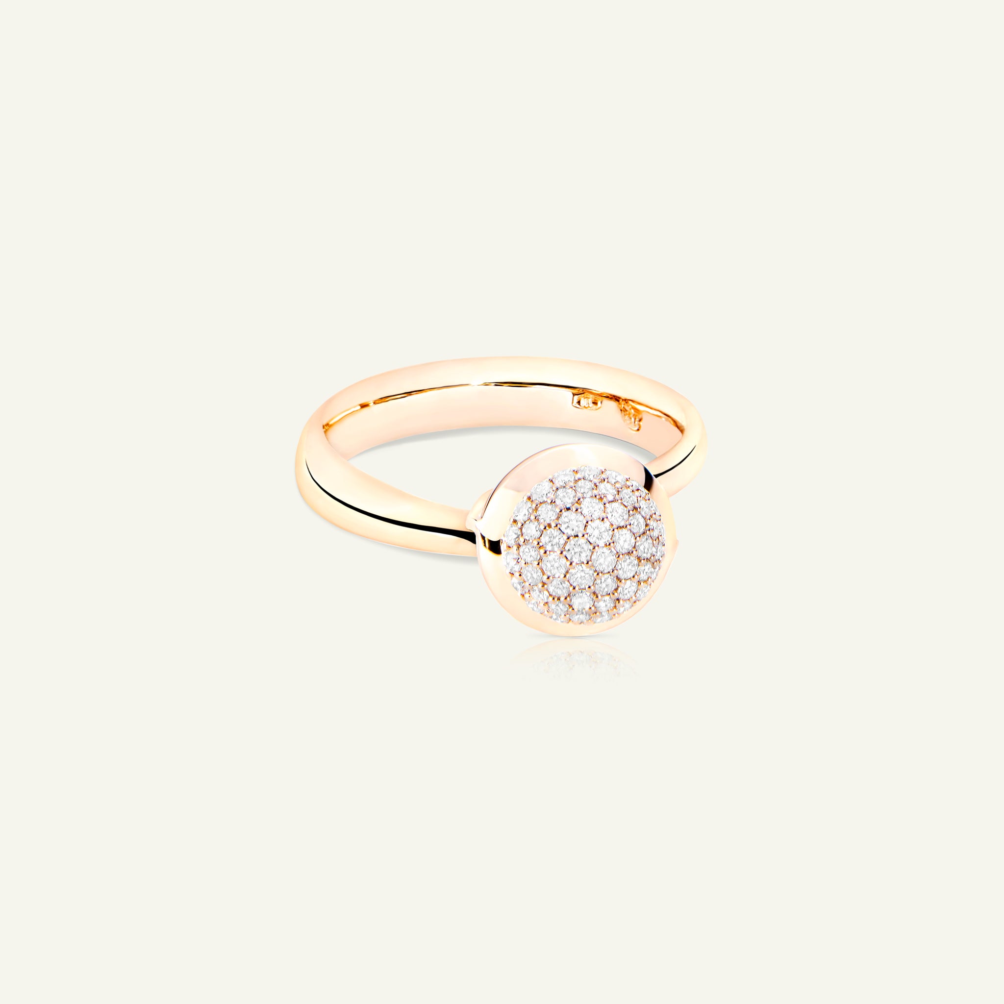 BOUTON Small Ring mit Diamant Pavé
