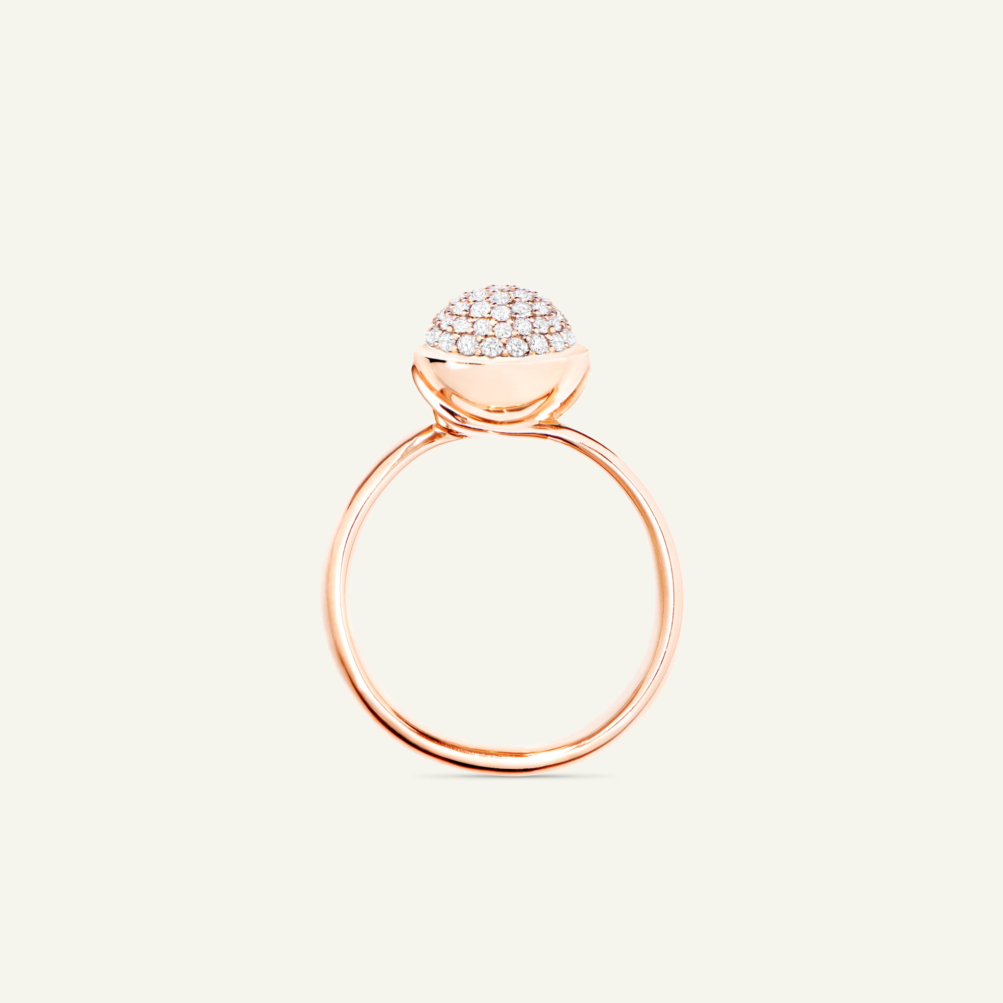 BOUTON Small Ring mit Diamant Pavé