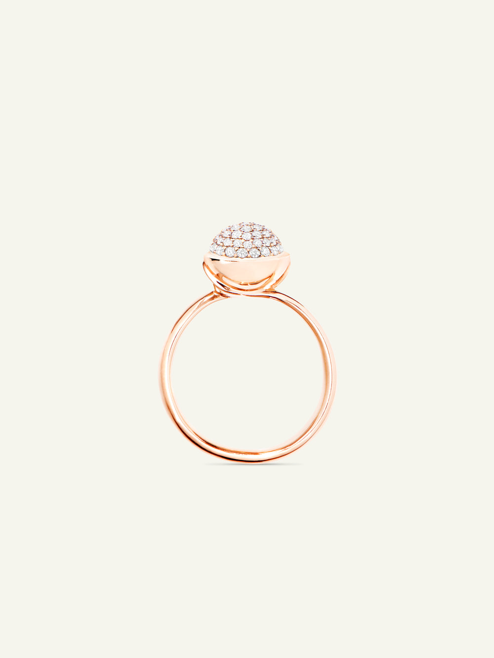 BOUTON Small Ring mit Diamant Pavé