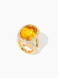 CUSHION Ring with Yellow Sapphire