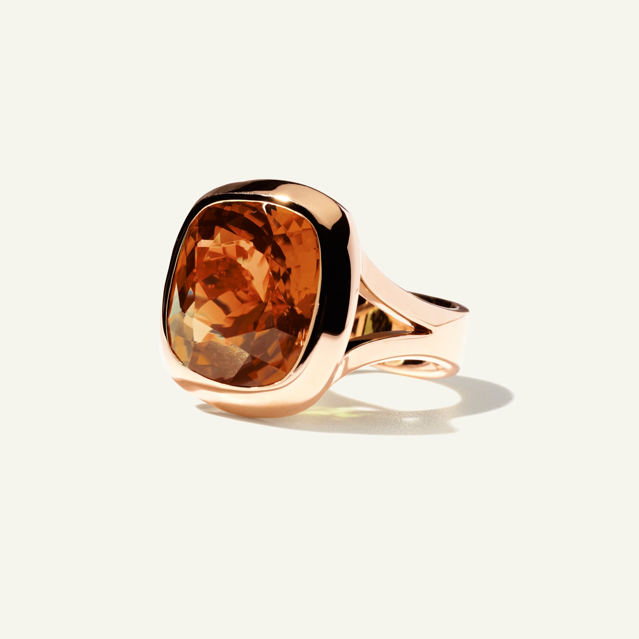 CUSHION Ring with Cognac Tourmaline