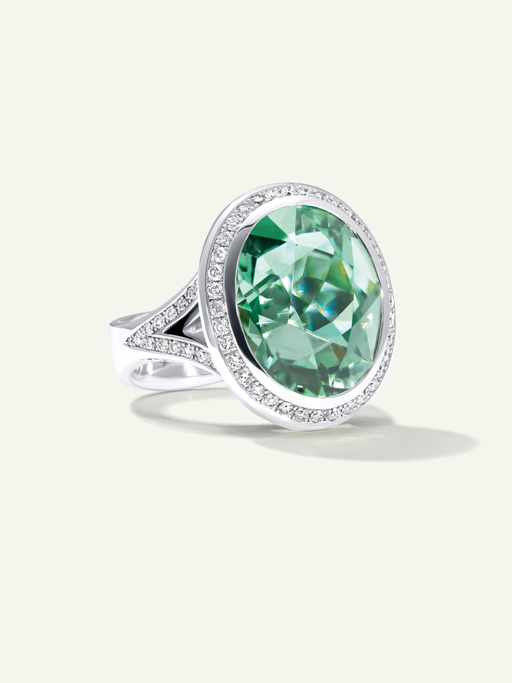 CUSHION Ring with Mint Tourmaline