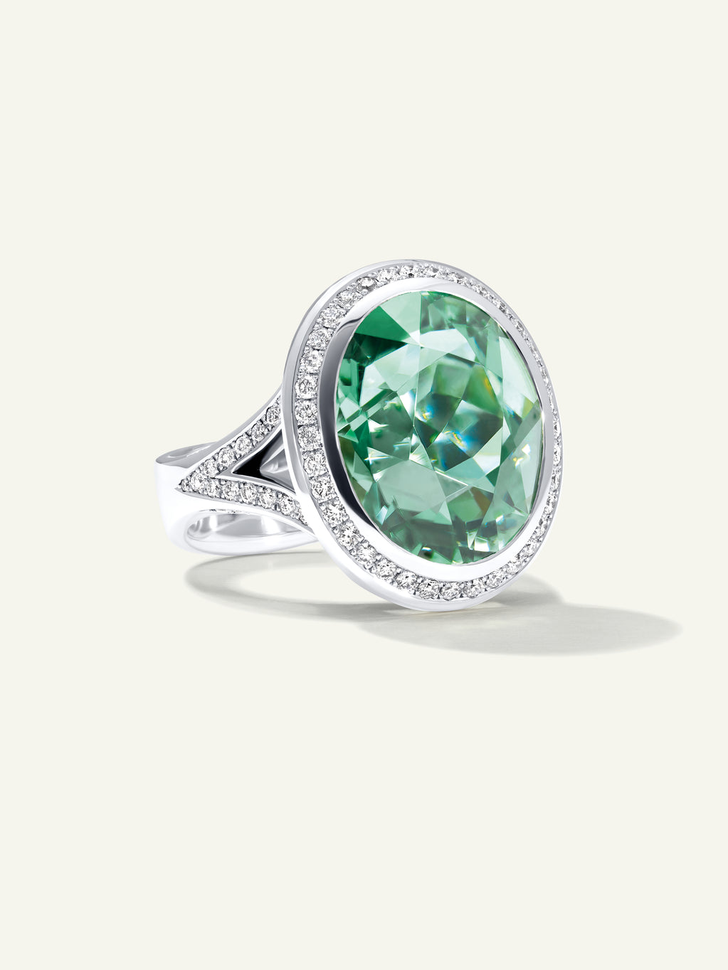 CUSHION Ring with Mint Tourmaline