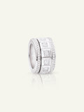 CURRICULUM VITAE 77 Ring Diamanten im Princess Cut und Diamant Pavé